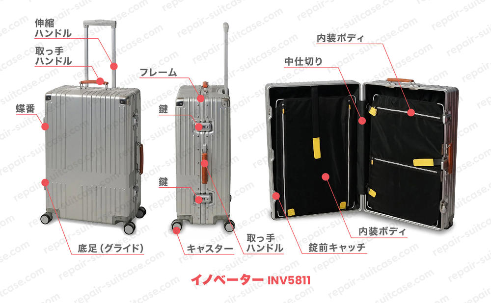 イノベーター INV5811（INNOVATOR INV5811）スーツケース修理のポイントを図解で解説