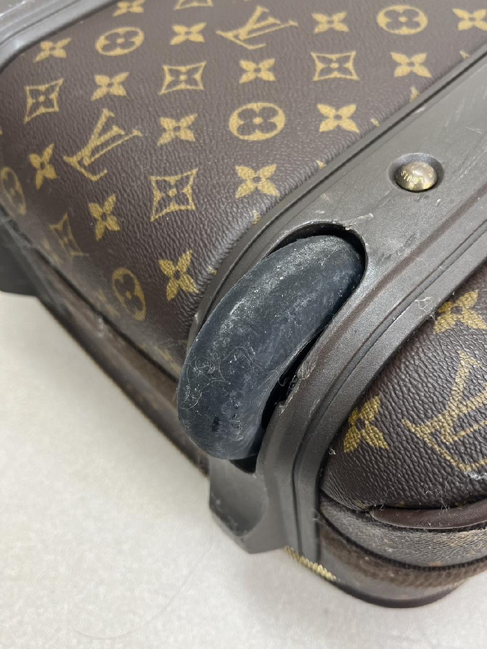 ルイヴィトンスーツケース二輪キャスター交換｜タイヤがゴロゴロうるさい｜修理実績｜スーツケースなおします